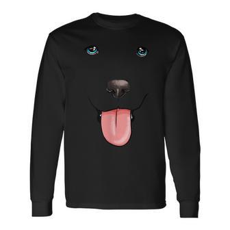 Labrador Face Lab Dog Costume I Love My Labrador Long Sleeve T-Shirt - Monsterry CA