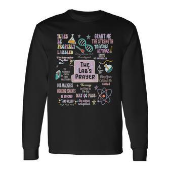 The Lab's Prayer Medical Laboratory Scientist On Back Long Sleeve T-Shirt - Seseable