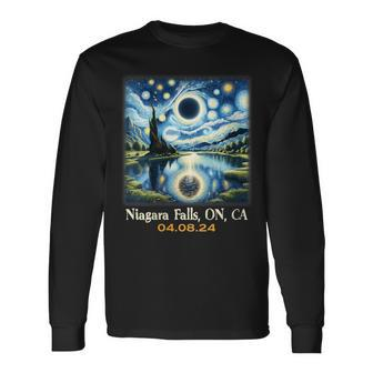 Lake Total Solar Eclipse Niagara Falls Ontario Canada Long Sleeve T-Shirt | Mazezy UK