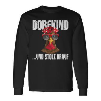 Landwirt Dorfkind & Stolz Drauf Villfkinder Saying Farm Langarmshirts - Seseable