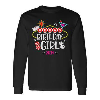 Las Vegas Birthday Vegas Girls Trip Vegas Birthday 2024 Long Sleeve T-Shirt - Thegiftio UK