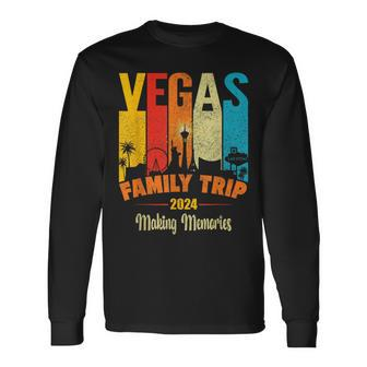 Las Vegas Family Vacation Las Vegas Family Trip 2024 Retro Long Sleeve T-Shirt | Mazezy