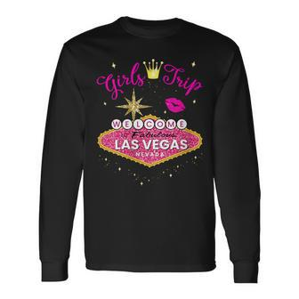 Las Vegas Girls Trip 2024 Vegas Baby Birthday Squad Long Sleeve T-Shirt - Seseable