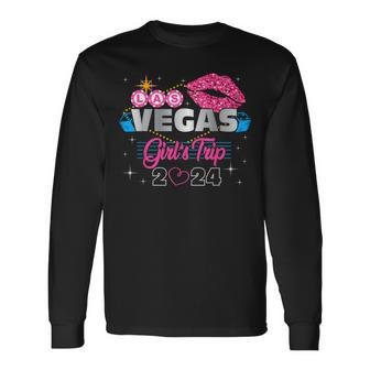 Las Vegas Girls Trip 2024 Vacation Vegas Birthday Squad Long Sleeve T-Shirt - Seseable
