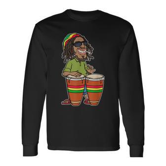 Lässig Reggae Music Rasta Rastafari Reggaeton Jamaica Fan Langarmshirts - Geschenkecke