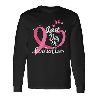 Last Day Of Radiation Treatment Breast Cancer Awareness Long Sleeve T-Shirt - Seseable