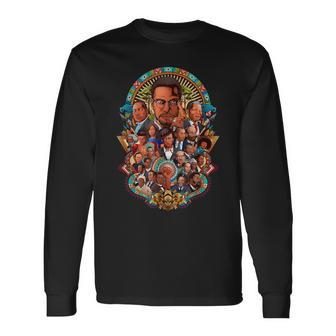 Leaders Collage Inspirational Black History African Pride Long Sleeve T-Shirt | Mazezy