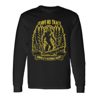 Leave No Trace America's National Parks Bigfoot Long Sleeve T-Shirt | Mazezy