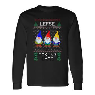 Lefse Making Team Nordic Christmas Tomte Gnome Xmas Women Long Sleeve T-Shirt - Monsterry AU
