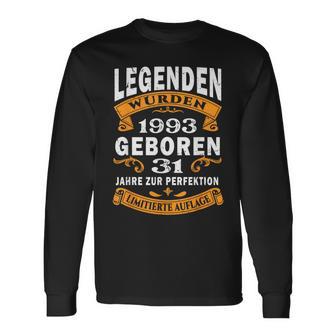 Legenden 1993 Geboren Geschenk Jahrgang 31 Geburtstag Langarmshirts - Seseable