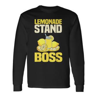 Lemonade Stand Boss Lemon Citrus Juice Summer Drink Long Sleeve T-Shirt - Monsterry