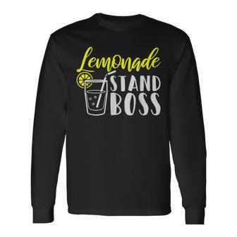 Lemonade Stand Boss Lemon Juice Long Sleeve T-Shirt - Monsterry
