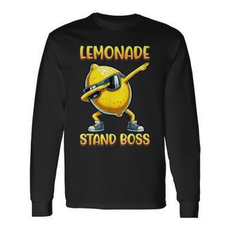 Lemonade Stand Boss Summer Entrepreneur Cool Lemon Long Sleeve T-Shirt - Monsterry