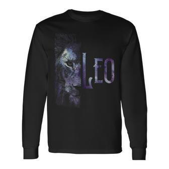 Leo Zodiac Stars Astrological Sign Astrology Horoscope Long Sleeve T-Shirt - Thegiftio UK