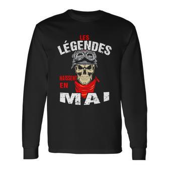 Les Legendes Naissent En Mai T Shirt T-shirt à manches longues - Cadeauxyz