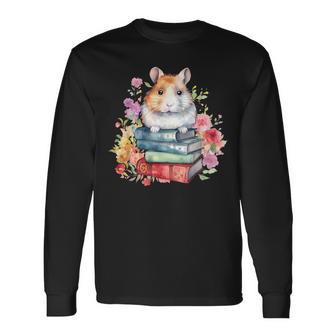 Lesebücher Buchliebhaber Hamster Und Aquarell Bücher Langarmshirts - Geschenkecke