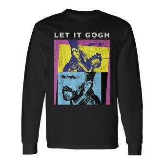 Let It Gogh Aesthetic T Van Gogh Vintage Graphic Long Sleeve T-Shirt - Monsterry