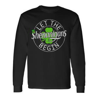 Let The Shenanigans Begin St Patrick's Day Women Long Sleeve T-Shirt - Seseable