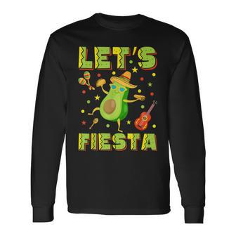 Let's Fiesta Avocado And Tacos Cinco De Mayo Long Sleeve T-Shirt - Monsterry UK