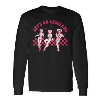 Let's Go Lesbians Subtle Lesbian Live Laugh Lesbian Lgbtq Long Sleeve T-Shirt - Seseable