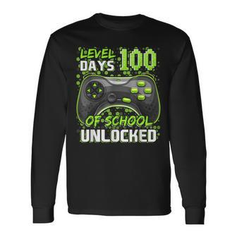 Level 100 Days Of School Unlocked Boys 100Th Day Of School Long Sleeve T-Shirt | Mazezy