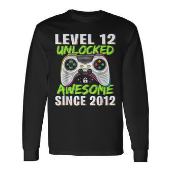 Level 12 Unlocked Awesome Since 2012 12Th Birthday Boys Long Sleeve T-Shirt - Monsterry CA