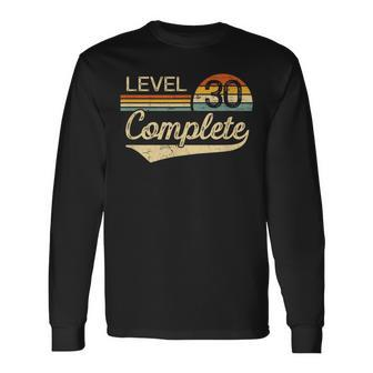 Level 30 Complete Vintage 30Th Wedding Anniversary Long Sleeve T-Shirt - Monsterry CA