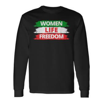 Life Freedom Vintage Distressed Free Iran Long Sleeve T-Shirt - Monsterry DE