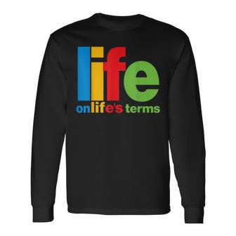 Life On Life's Terms Aa Na Slogan Sayings Motivational Long Sleeve T-Shirt - Monsterry CA