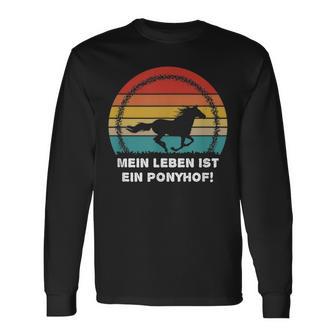 My Life Is A Ponyhfof Ich Liebe Mein Pferd Pony Langarmshirts - Geschenkecke