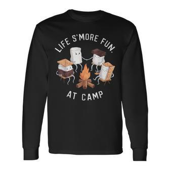Life S'more Fun At Camp Marshmallow Long Sleeve T-Shirt - Monsterry UK