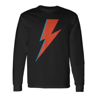Lightning Bolt As Worn By Ziggy Rock Classic Music Sane 70S Long Sleeve T-Shirt - Thegiftio UK