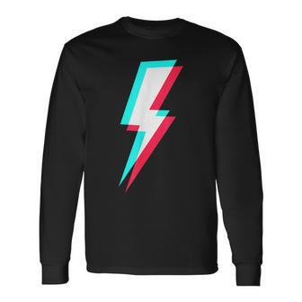 Lightning Symbol Power Electricity Bolt Graphic Long Sleeve T-Shirt - Monsterry