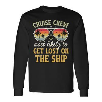 Most Likely To Get Lost On Ship Matching Family Cruise 2024 Long Sleeve T-Shirt - Thegiftio UK