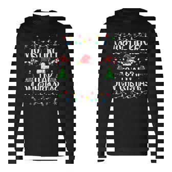 Most Likely To Nap On Christmas Family Christmas Pajamas Long Sleeve T-Shirt - Thegiftio