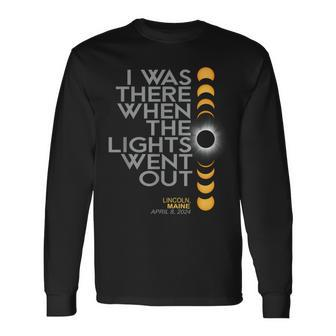 Lincoln Maine Total Solar Eclipse 2024 Long Sleeve T-Shirt | Mazezy