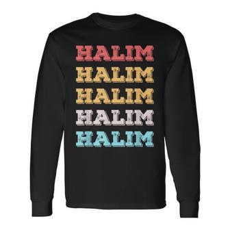 Lindo Regalo Personalizado Halim Nombre Personalizado Camiseta de manga larga - Regaloses
