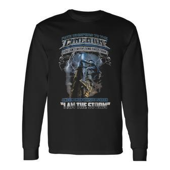 Lineman Whispers Back Fate I Am A Storm Long Sleeve T-Shirt | Mazezy