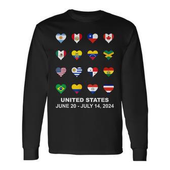 List Flag Of Countries In Copa United States Of America 2024 Long Sleeve T-Shirt - Monsterry DE