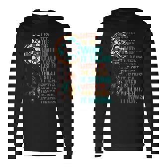 Listen To The Wind It Talks Fun Native American Day Graphic Long Sleeve T-Shirt - Thegiftio