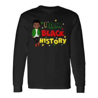 Little Boy I Am Black History Month African Kid Toddler Long Sleeve T-Shirt - Seseable