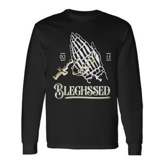 Live Laugh Blegh Bleghssed Heavy Metal Metalcore Deathcore Long Sleeve T-Shirt - Monsterry CA