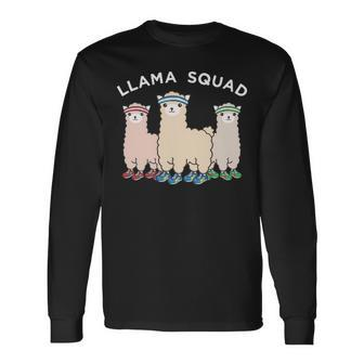 Llama Squad Running Animal Runner Long Sleeve T-Shirt | Mazezy