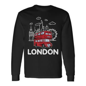 London Vibes Famous London Landmarks Souvenir London Love Langarmshirts - Seseable