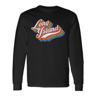 Long New York Island Retro Vintage 70S Style Love Long Sleeve T-Shirt - Monsterry AU