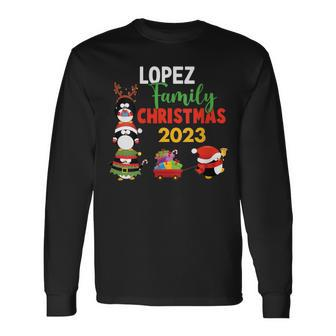 Lopez Family Name Lopez Family Christmas Long Sleeve T-Shirt - Seseable
