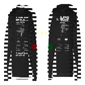 L'orage M'appelle Humour Citation Chasseur D'orages T-shirt à manches longues - Cadeauxyz