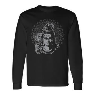 Lord Shiva Hindu God Mahadeva Trident Hinduism Devo Long Sleeve T-Shirt - Monsterry