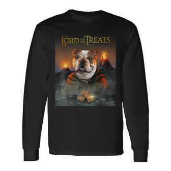Lord Of The Treats & Cute Old English Bulldog Puppy Long Sleeve T-Shirt - Monsterry DE