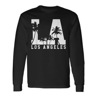 Los Angeles La California Usa America Souvenir Langarmshirts - Seseable